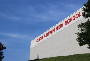 facade of building showing clyde a. erwin high school lettering